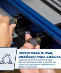 Pro Level Band Saw Fence With Hella Precise Drift Adjustment And Laser Cursor For 14 Inch Woodworking Bandsaws Shop Ready crosscut guide hands adjusting the fence knobs.