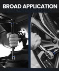 Using 32 Piece One Half Inch Drive Impact Socket Set With High Visibility Blue Rings And White Case for automotive work