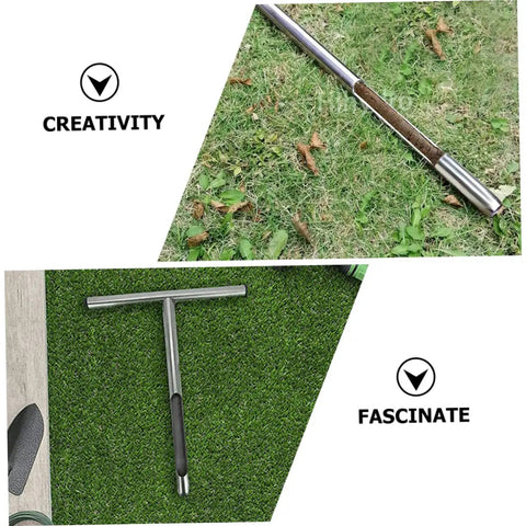 Stainless Steel Soil Sampler Probe With Ergonomic T Handle For Hay Core Sampling And Soil Testing on grass