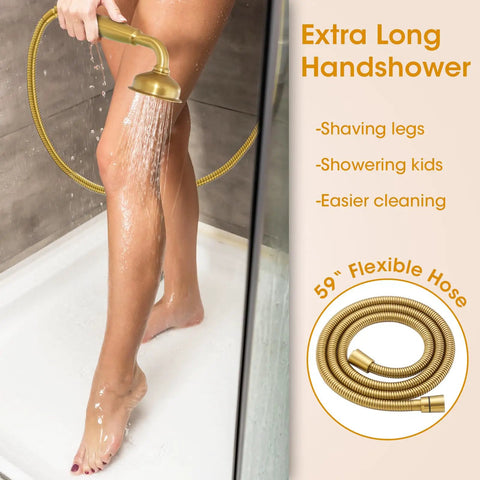 Antique Style Rain Shower System With Balance Pressure Valve And Brushed Gold Trim For Any Bathroom Vibe Premium Solid Brass Build Legit Durable Setup Smooth High Flow Spray No Clogging Design