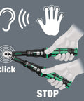 Illustration showing hand using Click-Torque A 20-Piece Set With Audible And Tactile Clicks, Precision Torque Wrench Kit From 1 To 25 Nm.