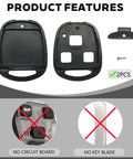 Lexus Key Fob Shell 2 Pack 3 Button Replacement Case for Keyless Entry Remote features parts and no circuit board or key blade.
