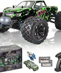 1 18 Scale All Terrain RC Cars 4WD Off Road Truck With 2.4 GHz Remote, green SUV style, two batteries, remote, accessories