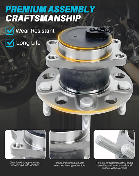 2 Pack Rear Wheel Bearing Hub Assembly Fits Avenger Caliber 2007-2012, high-quality materials, wear-resistant, long life