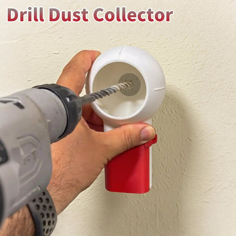 Drill Dust Collector Box For Picture Hanging And Home Renovations Keeps Dust Off Floors And Benches Red And White Portable