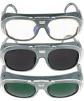 Job Ready Welding Safety Goggles With High Visibility Lenses And Rugged Plastic Build For Kickass Spark Blocking Includes Three Pairs on display.