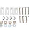 Grab These Epic Mini T Track Hold Down Clamps, A Sweet 4 Pack Packed With Durable Zinc Alloy For Your 3018 CNC Router Setup. Various metal hardware components shown.