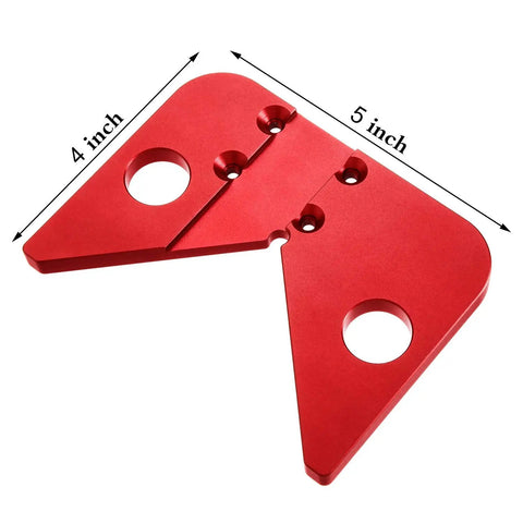 Aluminum Alloy Center Finder Square With 45 Degree Angle Guide Dead Center Layout Tool For Wood And Soft Metal Marking No Fuss Precision Scribing Ruler 5 inch by 4 inch red tool for precise marking.