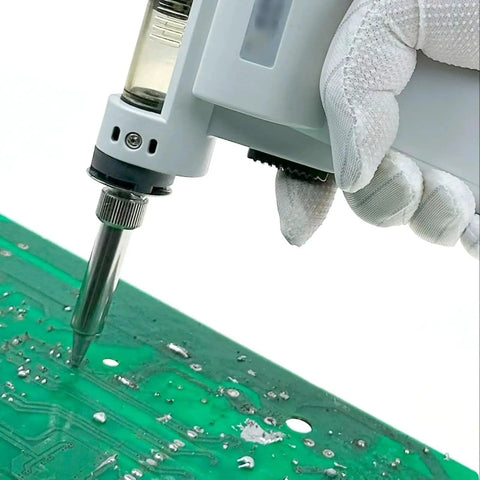 Electric Vacuum Desoldering Pump Portable Pro Grade Solder Gun Solder Removal Tool with 650mmHg Suction on PCB