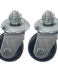 Beefy 4 Ton Floor Jack Casters Pack Of 2 Cast Iron Wheels Replacement Parts For Heavy Duty Jacks, 16mm Stem Fits Jacks.