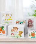 Decorated 6x6x6 Shipping Boxes For Small Biz with artistic designs, part of a 40 pack white corrugated cardboard series.
