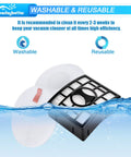 Leadaybetter replacement filter set for Shark Rotator DuoClean (2+4 pack), washable and reusable