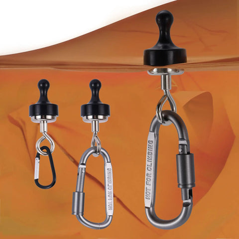 Heavy Duty Magnetic Hook Set For Canopies And Tents With Carabiner Hangers Neodymium Magnets 11 Lbs Load multipurpose use