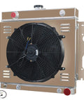 All Aluminum 3 Row Radiator Upgrade for Classic Dodge D W 100 150 200 250 Vans and Plymouth Trailduster with Shroud Fan Relay Kit TIG Welded AA5052 Aluminum