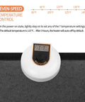 Close-up of the control panel for Under Desk Heated Floor Mats With 110V Foot Warmer Keeps Toes Toasty All Day At Work Or Home