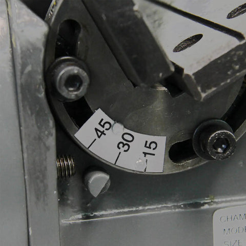 Dial showing angle settings on Portable Electric Chamfering Machine For Precision Straight Edge Milling Featuring Tough Tungsten Cutters.