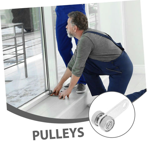 Installation of Heavy Duty Sliding Door Roller Wheels With Dual Bearing Iron Groove Caster for smooth gliding on patio doors.