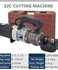 Heavy Duty Electric Rebar Cutter With 1200W And 1800W Power Options For Fast 2 Second Cuts Up To Inches Metal Rods hydraulic design machine with case.
