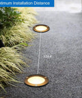 5W In-Ground Well Light Kit With 12 Pack 24V Connectors IP67 Waterproof Landscape Lighting on gravel pathway