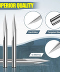 Ready To Roll V Groove Cnc Router Bit With One Eighth Inch Shank And Razor Sharp Carbide Edge, featuring tungsten steel tips for detail.