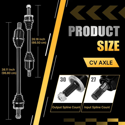 Front CV Axle Shaft Assembly Pair For Hyundai Sonata 2015 2019 And Kia Optima 2016 2020 L4 2.4L Gas Driver And Passenger Side Drop In Replacement Kit NCV75078 NCV71001K, 38.11 in