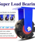 Heavy Duty Garage Casters With Hard As Nails Solid Rubber Tires And Bulletproof Steel Wheel Hub delivering smooth motion for moving furniture.
