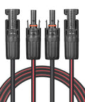 30 Ft 2x10 AWG Twin Solar Extension Cable With Copper Strand And Male And Female Connectors, Heavy Duty Plug And Play