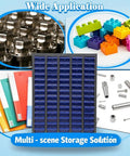 Heavy Duty Steel Storage Cabinet With Zero Hassle Sliding Trays For Nuts Bolts Washers And Micro Parts keeps small parts organized.