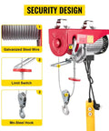 Heavy Duty 2000 Lbs Electric Hoist Crane With 39 Foot Wire Rope Wired Remote Control, showcasing galvanized steel wire and limit switch.
