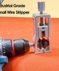 Rock Solid Manual Electric Drill Driven Wire Stripper Machine with aluminum frame and hand crank, designed for scrap copper peeling.