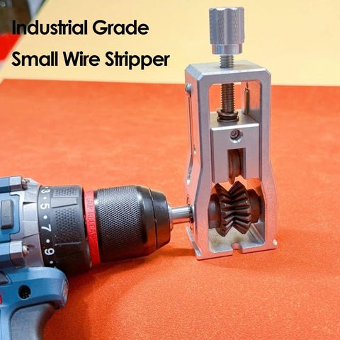 Rock Solid Manual Electric Drill Driven Wire Stripper Machine with aluminum frame and hand crank, designed for scrap copper peeling.