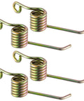 4 Pack Universal Power Rake Replacement Springs For Maxpower 330105 Dethatcher 16 Inch Mower Blade And Arnold 16 Inch Dethatching Replacement Blade With Easy Install Fits Most Lawn Mowers, viewed from the side showing coil design and SWPB material.