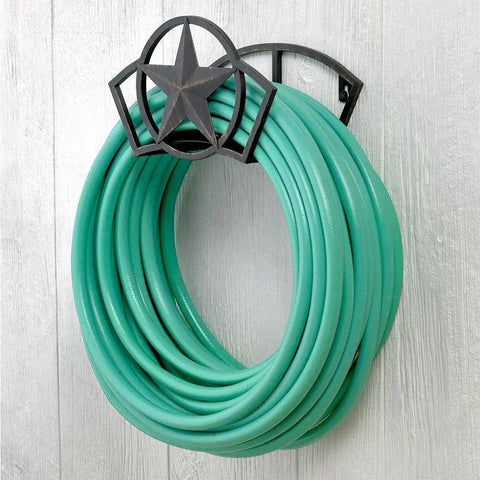 Star Mount Hose Butler Holds 125 Feet Of Five Eighth Inch Hose Black Heavy Duty Steel Garden Hose Organizer With Weather Resistant Powder Coat Finish And Easy Keyhole Mounting System For Quick Outdoor Storage