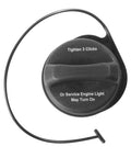 Universal Gas Cap Replacement For Cars And Trucks, Tough Durable Fuel Tank Cap That Fits 1500 2500 3500 HD And More, GT330 Part Compatible, Easy Snap Seal, High Quality Plastic Construction, Automotive Fuel System Accessory black gas cap with tether, front view