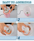 Assembly guide for Dope Dog Paw Print Watercolor Bedside Lamp With 3 Way Dimmable Touch Control And Built In Charging Station