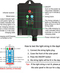 Remote and timer for Two Pack Solar Christmas String Lights With Remote And Timer, Each 105Ft Long With 300 LEDs, Outdoor Waterproof