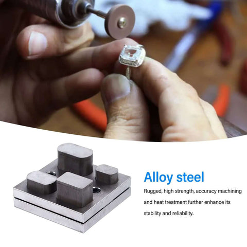 Pro Grade Disc Cutter Kit With 4 Hole Punch Die Disc Set Alloy Steel Metal Puncher Tool shown with jewelry making process