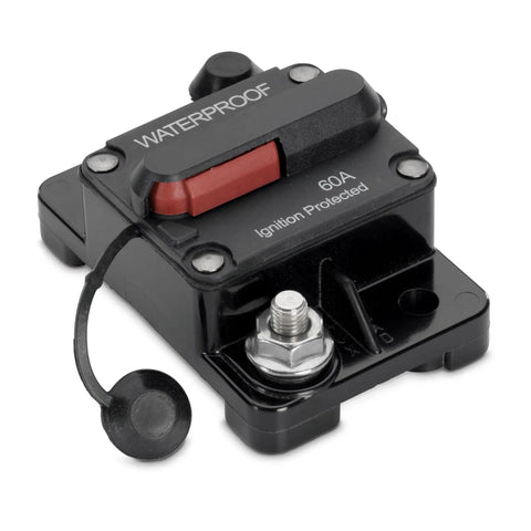 60 Amp Trolling Motor Circuit Breaker MKR-19 With Manual Reset Waterproof Boat Wiring Protection For 12V 24V And 36V Systems