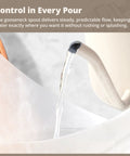 Electric Gooseneck Kettle With Precision Temperature Control 1200W Fast Boil 0.8L Stainless Steel BPA Free Ideal For Pour Over Coffee