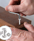 Kickass Chicago Binding Screws With Phillips Cross Head Design Heavy Duty Carbon Steel Stud Posts being installed into wood.