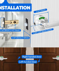 Twin Pack Bathroom Privacy Lever Lock With Large Vacant Or In Use Indicator for men and women restrooms installation view