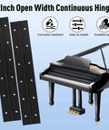 Heavy Duty 12 Inch Piano Hinge In Black 304 Stainless Steel Continuous Hinge With 2 Inch Open Width For Cabinets Doors Woodworking Display