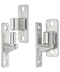 Beefy Heavy Duty Gate Hinges Set, 304 Stainless Steel, Five Eighth Inch Pin, Wall Mount, One Piece Casting, 600 Lb Capacity, Includes Two Female And Two Male Hinges For Farm Ranch Fence Garden Barn Shed Warehouse installed