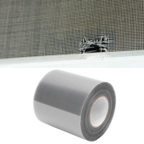 Transparent Self Adhesive Window Screen Repair Tape for Quick Fixes on Tents Doors and Fiberglass Mesh Patch 80mm by 9.15m Grey Durable Roll