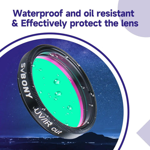 1.25 Inch UV IR Cut Telescope Filter Keeps Planetary Shots Crisp By Blocking Ultraviolet And Infrared Light With Multi Coated Optics
