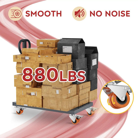 Heavy Duty 2 Inch Swivel Caster Wheels Set Of 4 Locking Plate Built Tough Rock Solid Design Precision Ball Bearing Steel Frame With Hefty Load Capacity on a cart with boxes.