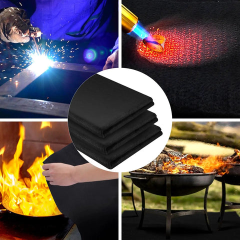 Carbon Fiber Welding Blanket Heat Shield 1800F Fireproof 20-Inch By 20-Inch Heavy Duty Heat Resistant Fabric for welding and grill use