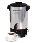 30 Cup Coffee Urn With Automatic Temperature Control And Fast Cup Per Minute Brewing Easy Cleanup In Basket Measuring Guide Ready Light Highly Polished Aluminum Silver Finish Ideal For Large Offices Events And Meetings