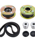 Mower Idler Pulley And Deck Belt Kit For 30 Inch Deck Walk Behind Mowers, 44 Inch Cogged Drive Belt With 140 Teeth, Three Quarters Inch Wide