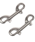 Double Ended Bolt Snap Hooks 3-1/2 Inch Marine Grade 316 Stainless Steel Scuba Diving Clips Trigger Chain Clip Corrosion Resistant